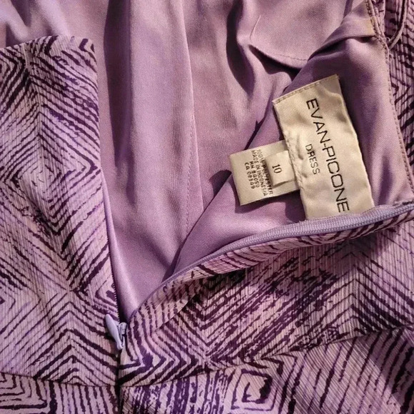 Evan Picone Vintage Boho Halter Dress Irregular Hem Mauve & Cranberry Flowy size - Picture 10 of 11